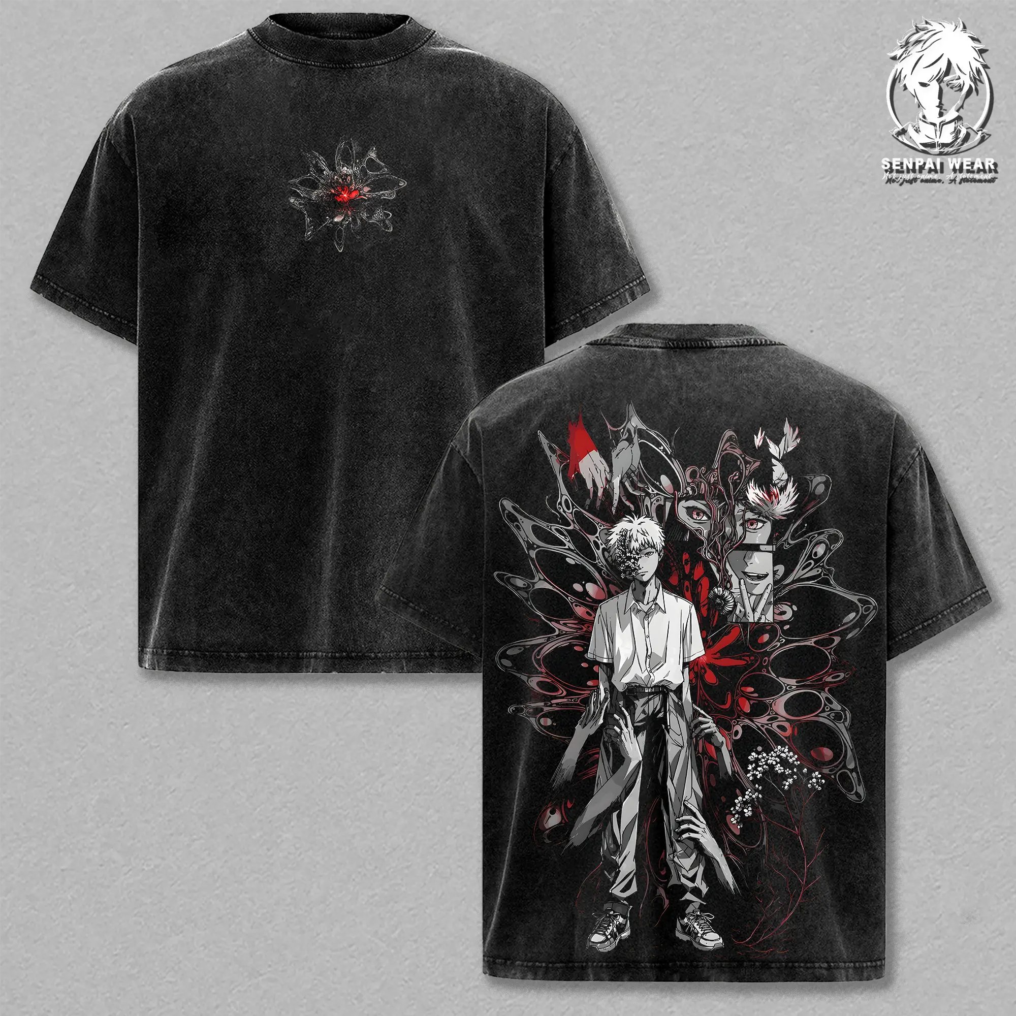 Hikaru T-Shirt – The Summer Hikaru Died Oversize Graphic Tee, Acid Washed Heavy Cotton Shirt, Vintage Manga Streetwear, Unisex Casual Wear, Gift for Fans