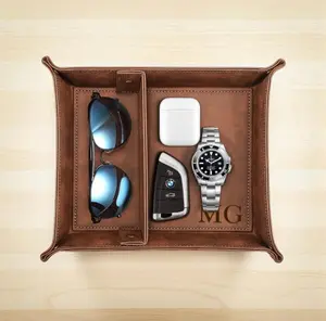 Custom Personalized Leather Valet Tray