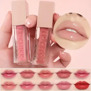 2pcs HelloKiss Clear Crystal Plumping Lip Gloss: Hydrating & Moisturizing Lip Plumper | High-Shine, Voluminous Finish | Cruelty-Free, Smoothing Formula | Ideal for Daily Wear, Evening Makeup & Gifting | Complements Lip Stain Peel, Lipstick & Cosmetic Kits