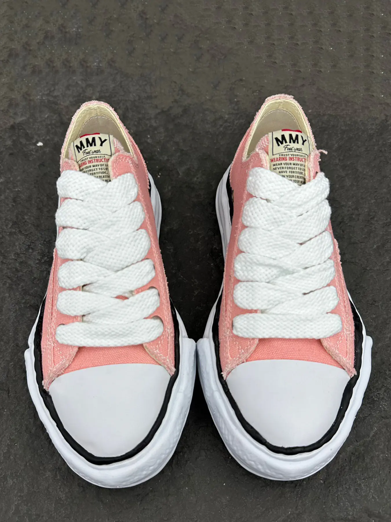2025 Fashion Maison Mihara Retro Distorted Sole Shoes-All Pink Canvas Edition,Birthday Gift,MMY Canvas Athletic Casual Low Top Trainer Sneakers with Sculpted Sole Aesthetic, Footwear