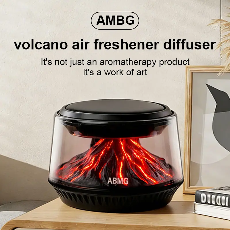 ABMG Smart AI Car Air Freshener, Volcanic & Glacial Design Aroma Diffuser with Auto Start-Stop, Luxury Fragrance for Car Home & Office, Perfect Gift for Car Lovers