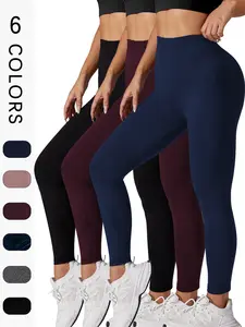 Women's 3-Pack Super Soft Breathable Leggings, High Stretch Tummy Control, No-See-Through Design, Ideal for Workouts & Yoga, Comfortable Fit
