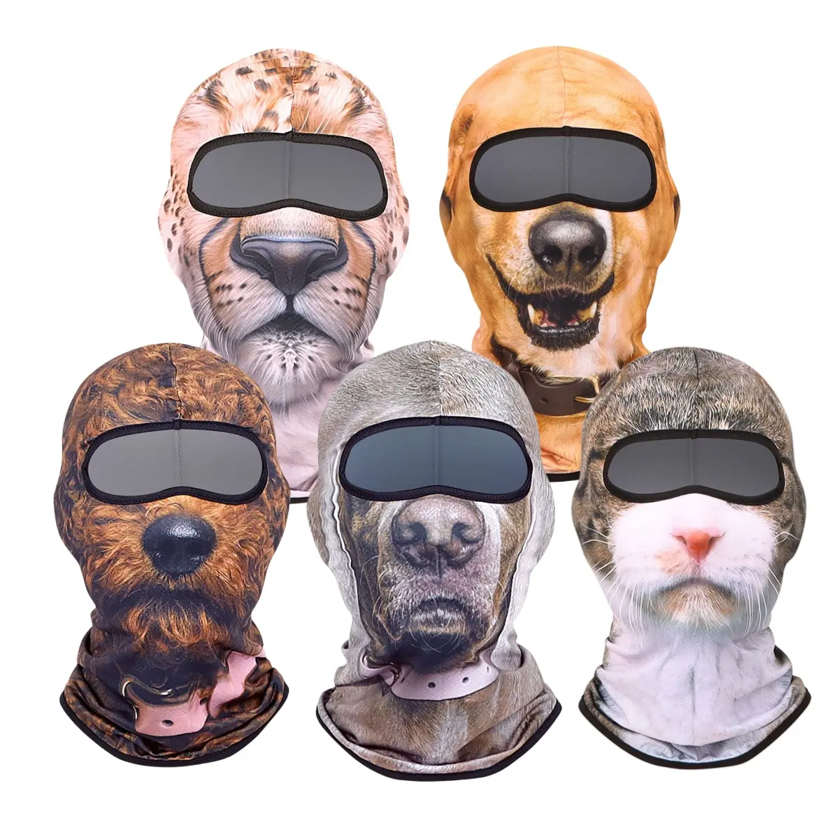 3D Animal Ski Balaclava Face Mask, Breathable Full Face Balaclava for Cycling Motorcycle, Lightweight Sun Protection Face Cover, Suitable for Music Festivals,Raves,Ski,Halloween or Party Outdoor, Funny Mask,