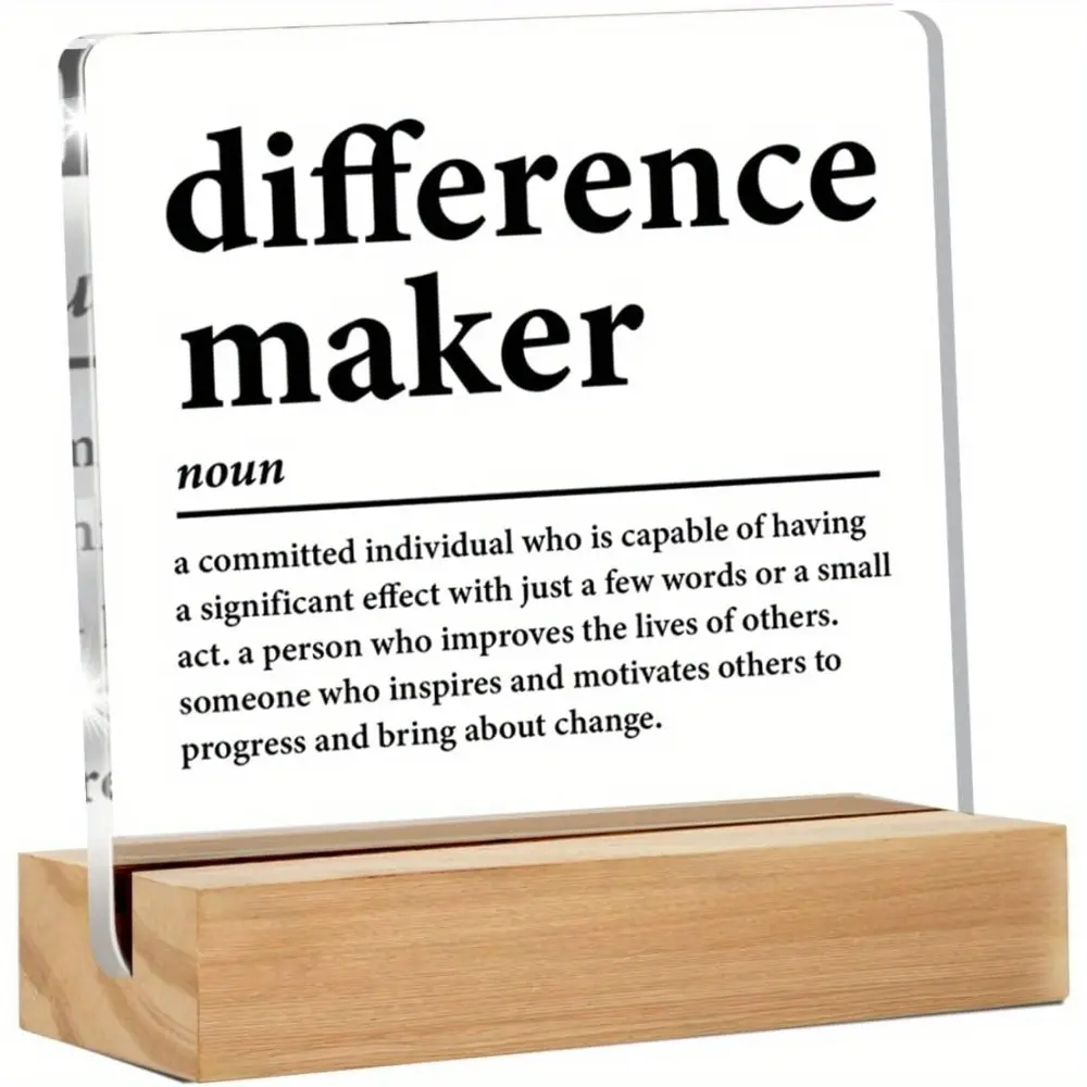 Acrylic Desk Sign - Simple Impactful Plaque, Home Office Decor, Home Decor Products, Ideal Gift for Mentor