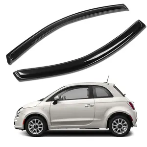 2PCS Window Visor for 12-17 Fiat 500 2-Dr Coupe WeatherShield/Rain Visor