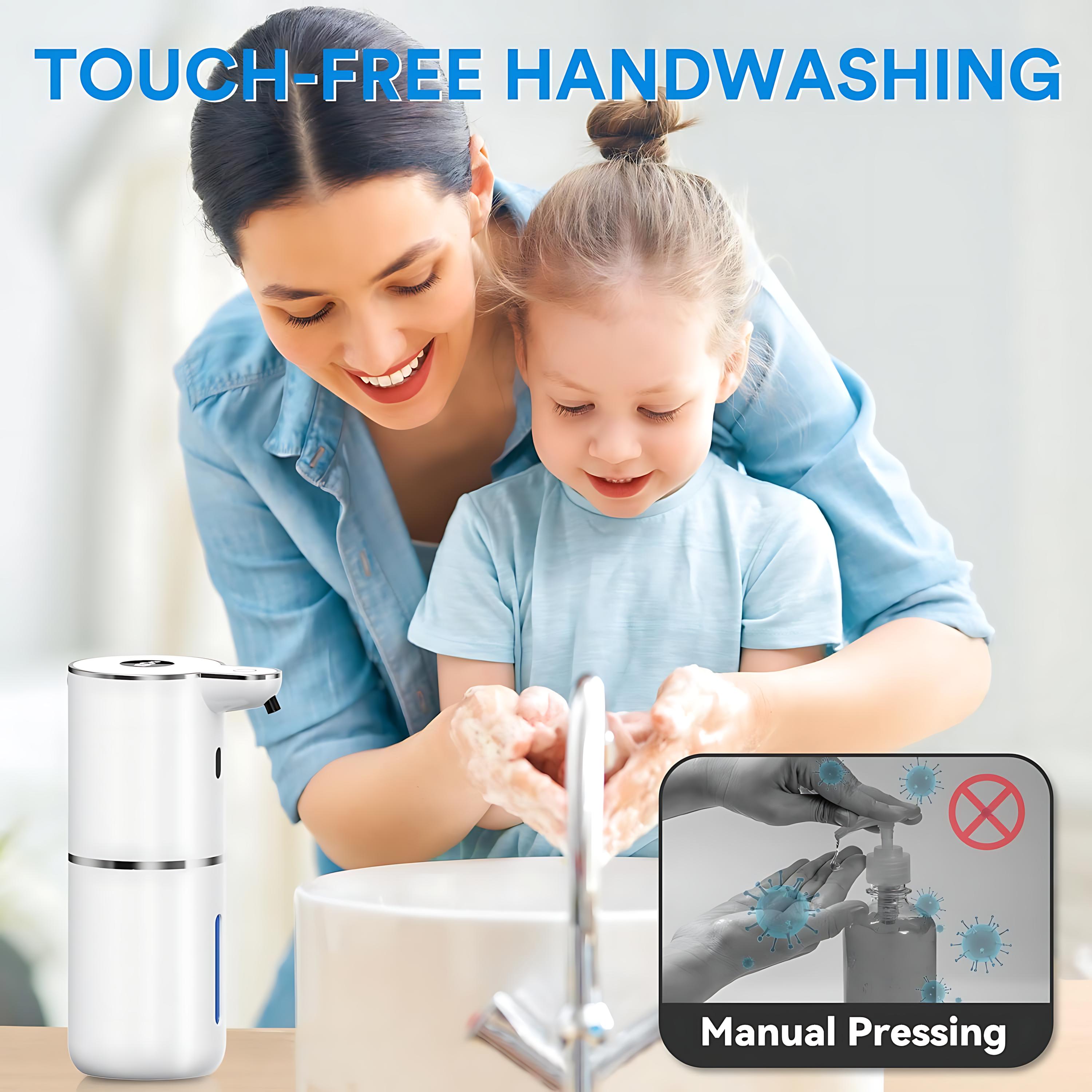 Automatic Soap Dispenser Touchless – 12oz USB Rechargeable Foaming Soap Dispenser with 4 Adjustable Levels, Waterproof Wall Mounted Hand Soap Dispenser for Bathroom & Kitchen