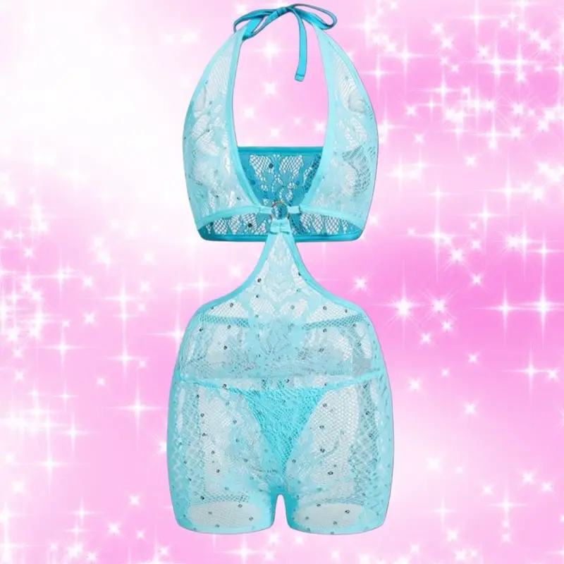 Enchanted Mint Cutout Romper Womenswear