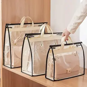 Multi purpose handbag transparent storage protective bag, moisture-proof and dustproof wardrobe storage bag, wardrobe hanging storage bag, transparent wardrobe wallet storage bag, Space Saving Bags, Space Saver Bags