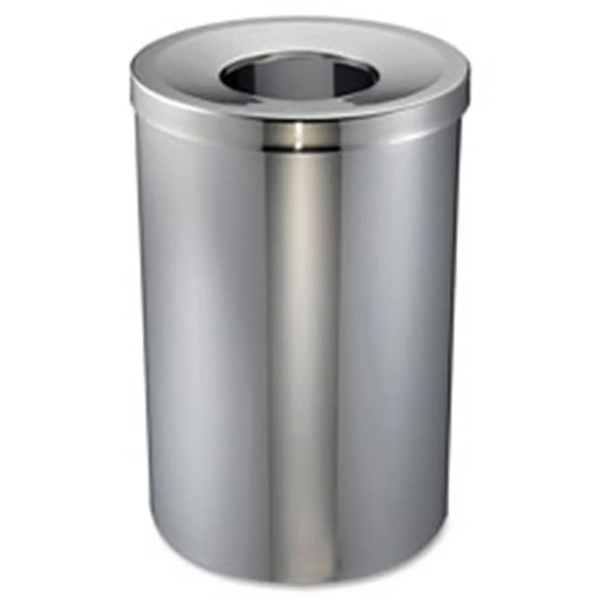 212 MAIN 30gal Cylindrical Shape Smooth-Finish Open-Mouth Stainless Steel Waste Receptacle (GJO58895) for Baby & Maternity Spaces, Baby Furniture Decoration