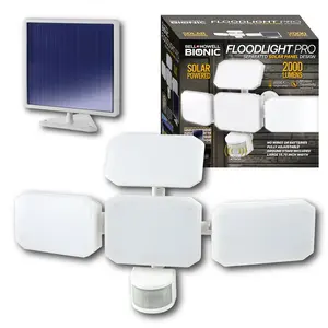 Bionic Floodlight Pro – Solar Powered Flood Light, 2000 Lumens White Outdoor Motion Sensor LED
