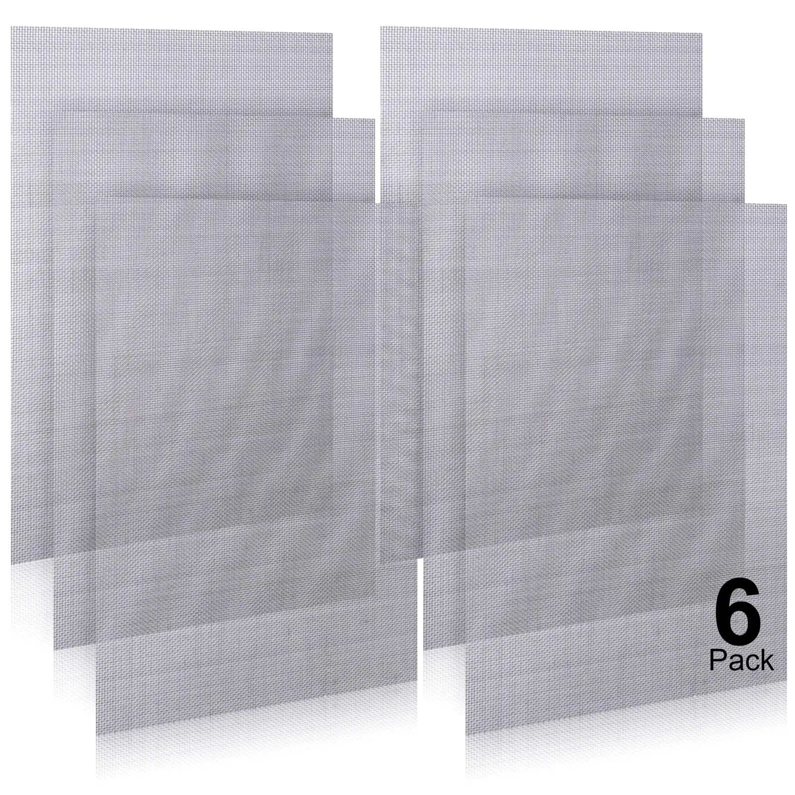Wire Mesh Screen 304 Stainless Steel 6 Pack 12x8 Inch 20 Mesh 1mm Opening Heavy Duty No Rust Easy Cut Metal Screen Vent Window Filter Cage Garden