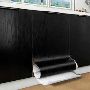 Premium Wood Grain Wall Stickers - Self-adhesive, Waterproof, Moisture-resistant Plastic Film Wallpaper with Vintage Stripe Pattern, Suitable for Kitchen, Bathroom, Living Room, Bedroom, Wardrobe, Table - Semi-gloss Home Decoration peel