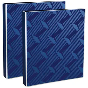 Avery Dual Effect Heavy-Duty 3 Ring Binder, 1 Inch Slant Rings, 2 Navy Blue Binders (46029)