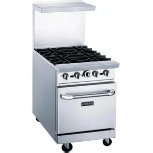Dukers DCR24-4B 24" Gas Range with Four (4) Open Burners
