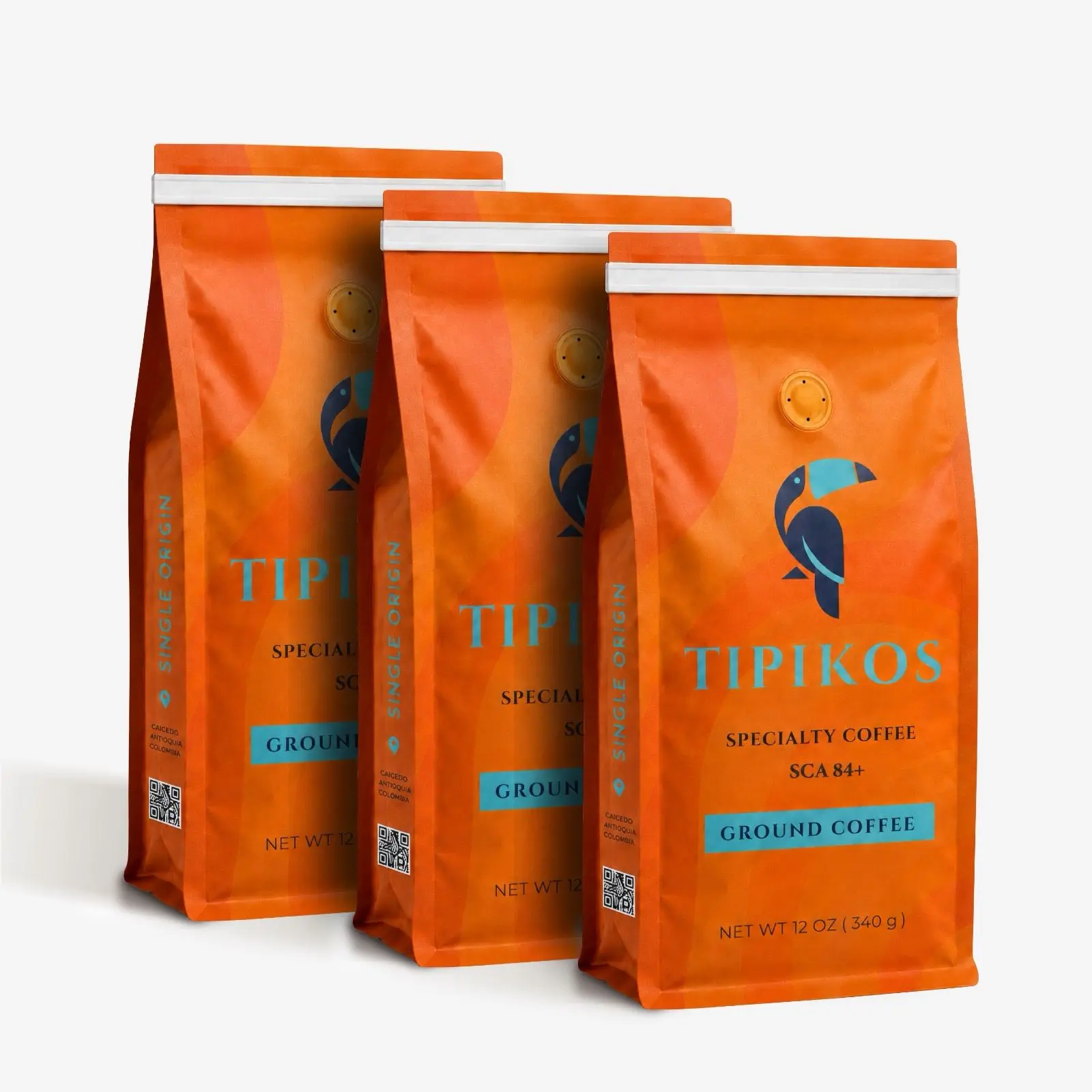 TIPIKOS Colombian Coffee Pack of 3, Medium Roast (3 × 12 oz / 1,020 g)