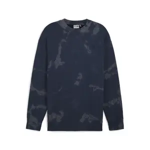 PUMA Mens Downtown Re: Place Crew Neck Sweatshirt Casual Breathable - Blue