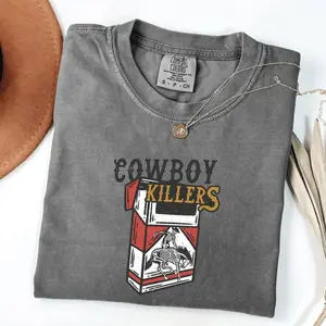 Cowboy Killers Skeleton Horse Shirt, Comfort Colors Vintage Western Tee, Garment Dyed Country Aesthetic Top, Retro Southern Graphic, Unisex Summer Gift