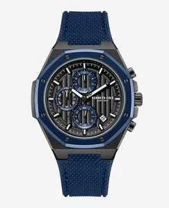 Dress Sport Chronograph Two-Tone Silicone Strap Watch