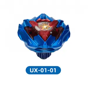 BEY X UX Series UX-01-01 Flame Emperor Tyrannosaurus Attack Beyblade High burst impact, Anime design, silver-blue gradient color scheme, Tyrannosaurus + Deep Sea + Emperor theme design 4.8 cm (1.88 inches) Children's gift collectible toy