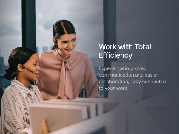 SHOKZ OpenComm2 - Open-Ear Bone Conduction Headphones, Wireless Bluetooth Computer Headsets with Noise Canceling Mic and Mute Button for Work, Call, Meeting, 16 Hours Talk Time for Mobile & PC, Black