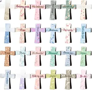 48 Pcs Cross Christian Bookmarks Magnetic Bible Verse Bookmarks Christian Gift Religious Church Supplies Magnetic Page Clips for Student Teacher Christmas Sunday School Gifts