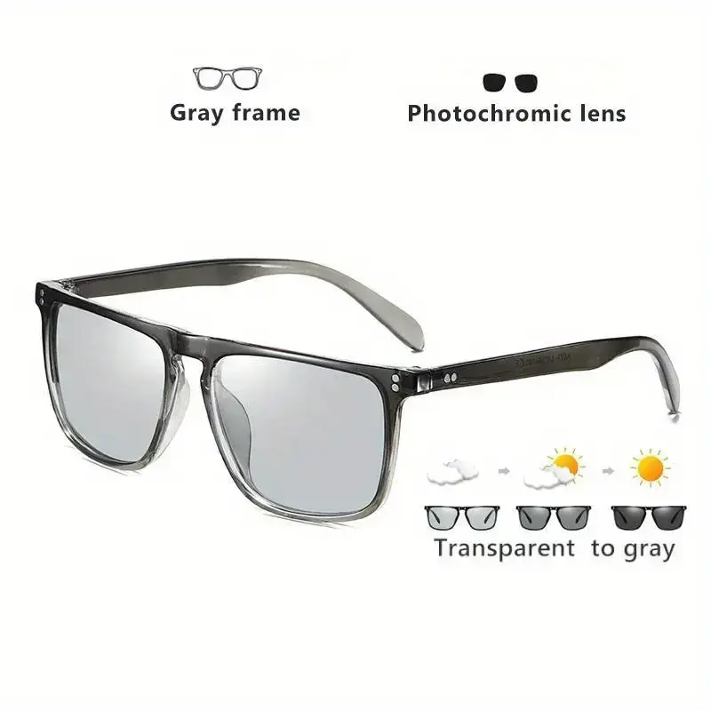 High-Grade Glasses Case Packaging Trendy Classic Photochromic Flat Top Square Glasses, Polarized Sports Night Vision Driving Glasses, for Men Women Vacation Travel Fishing Decors Photo Props Sun Protective Sunglasses High-Grade Glasses Case Packaging Trendy Classic Photochromic Flat Top Square Glasses, Polarized Sports Night Vision Driving Glasses, for Men Women Vacation Travel Fishing Decors Photo Props Sun Protective Sunglasses
