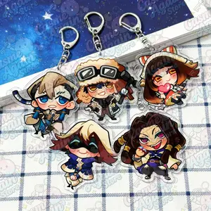 Gachiakuta Anime Keychain, bag accessory featuring Enjin, Riyo, Rudo, Zanka, and Jabber, cute chibi cartoon design, decorative charm jewelry, perfect gift for manga fans