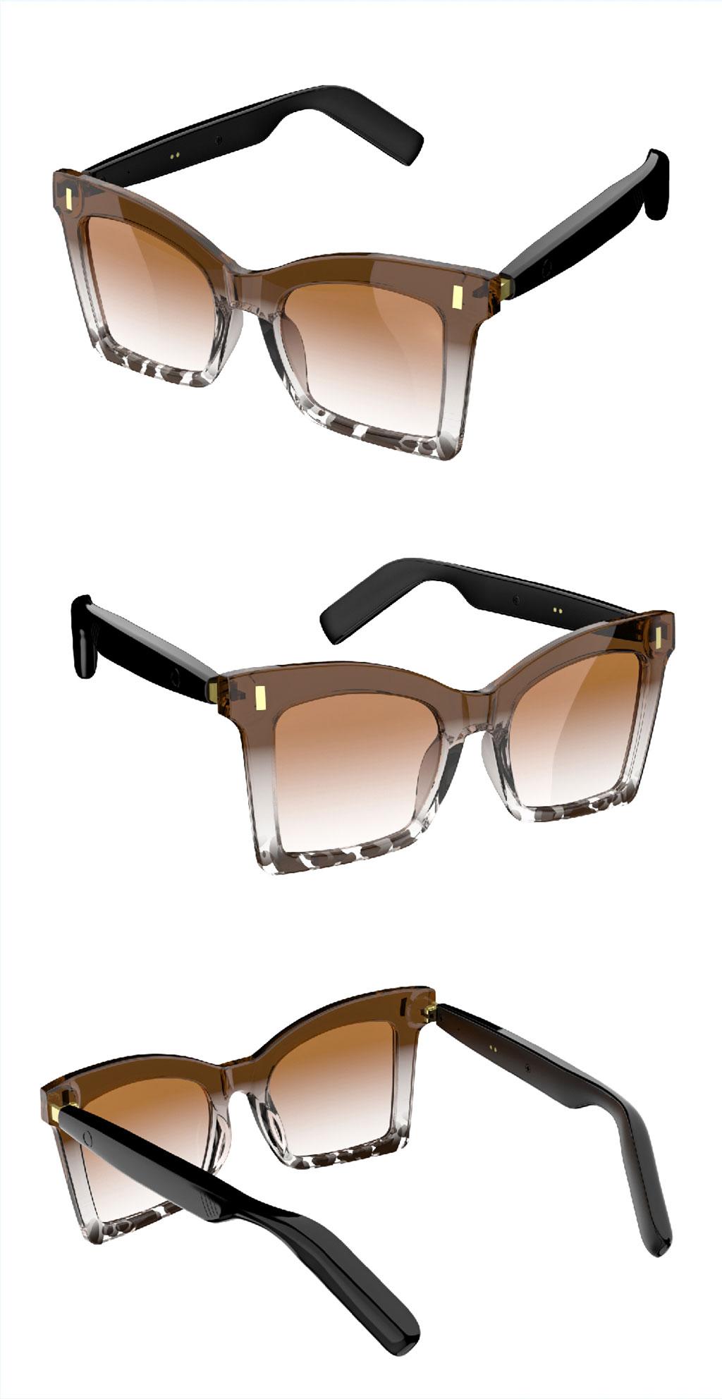 Smart Bluetooth Glasses, Bluetooth Audio Glasses, Auto Power On When Worn, Bluetooth Headset Sunglasses, Open-Ear Audio, Hands-Free Calling, Music Playback, Touch Control, Voice Assistant, Women's Sunglasses, Beach Sunglasses, Holiday Gift tiktokshopbackt