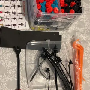 GOHIGH｜925PCS Car Push Retainer Clips & Auto Fasteners Assortment, 26 Most Popular Sizes Nylon Bumper Fender Rivets with 10 Cable Ties and Fasteners Remover for GM Ford Toyota Honda Chrysler