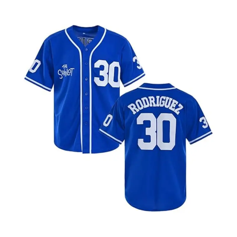 Men's The Sandlot Benny 'The Jet' Rodriguez Blue 30 Movie Baseball Jerseys