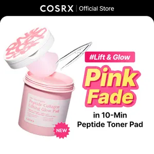 [NEW] [COSRX Official] Pink Peptide Collagen Lifting Glow Serum Pad | Firming & Anti-Aging Toner Pads for Elasticity & Radiance | 300mL Serum Pad Peptide Serum