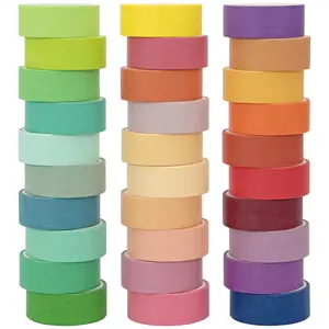 Washi Tape Set 30 Rolls, Decorative Tape, Colored Tape, Scrapbook Tape, Craft Tape for Scrapbook Supplies, Journaling, Washy Tape, Washy