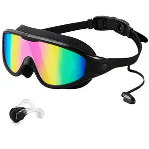 Anti-Fog Swimming Goggles with Ear Plugs – UV Protection, Leak-Proof Adjustable Swim Glasses for Men, Women & Youth, Ideal for Indoor & Outdoor Water Sports