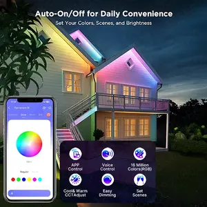 Permanent outdoor eaves lights, app-controlled, IP67 waterproof, DIY scenes for the whole house