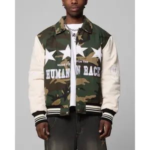 Loiter Star Child Varsity Jacket Woodland Camo