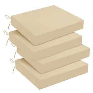 Downluxe Outdoor Chair Cushions for Patio Furniture, Water-Resistant Square Corner Patio Chair Cushions with Ties, High Density Foam Outdoor Seat Cushion, Perfect Home Decor, 18.5" X 16" X 3", #TikTokShopBlackFriday