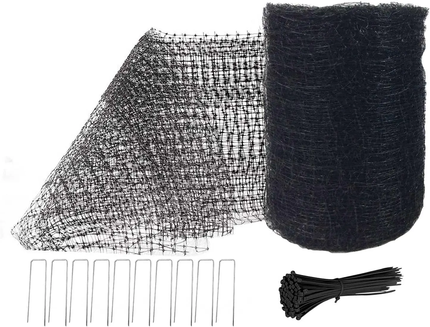 Reusable Polypropylene Deer Fence Netting, 7ft x 100ft Anti-Bird Plant Protection Net, Garden Accessory for Fruit Trees & Vegetables, Includes 10 Installation Nails & 50 Cable Ties