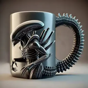 New Xenomorph Mug 3D Embossed Coffee Cup Resin Craft