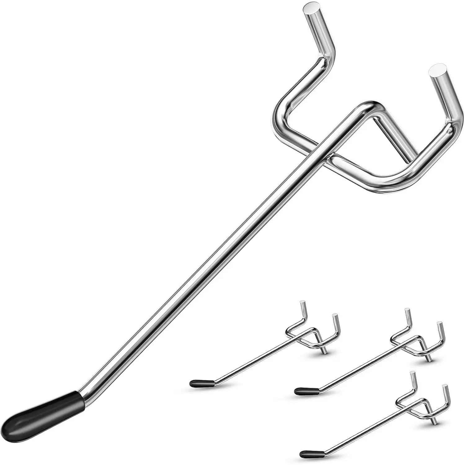 Pegboard Hooks, 25 Pack 4 inch Peg Board Organizer Accessories for  Fit 1/8" Metal Peg Board Hooks for Garage, Workshop, Office, Craft Storage, Kitchen