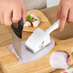 Stainless Steel Waist Flower Knife Household Multi-functional Squid Flower Cutter Kitchen Tools Extendable Flower Engraving Tool