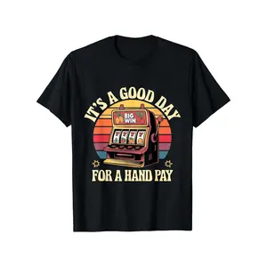 Men's Cotton Slot Machine Slots Day Handpay Hand Pay Men Women T-Shirt