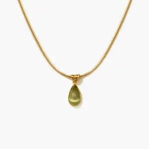 en route Waterdrop Necklace, Sleek Waterproof Design, Easy Care, Minimalist Everyday Jewelry for Casual Outfits or Layering Effortlessly