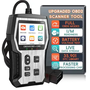 High-End Obdii/eobd Car Diagnostic Scanner, Battery Tester, Fault Code Eraser, Automotive Scan Tool, Compatible with All Obd Ii Protocols Since 1996