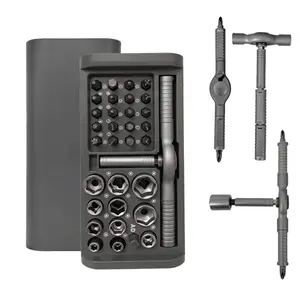 33 in 1 magnetic screwdriver set, DIY ratchet mini screwdriver set, detachable and self-assembled precision screwdriver set, magnetic DIY precision tool set, suitable for furniture, table and chair decoration disassembly, electrical bicycle maintenance
