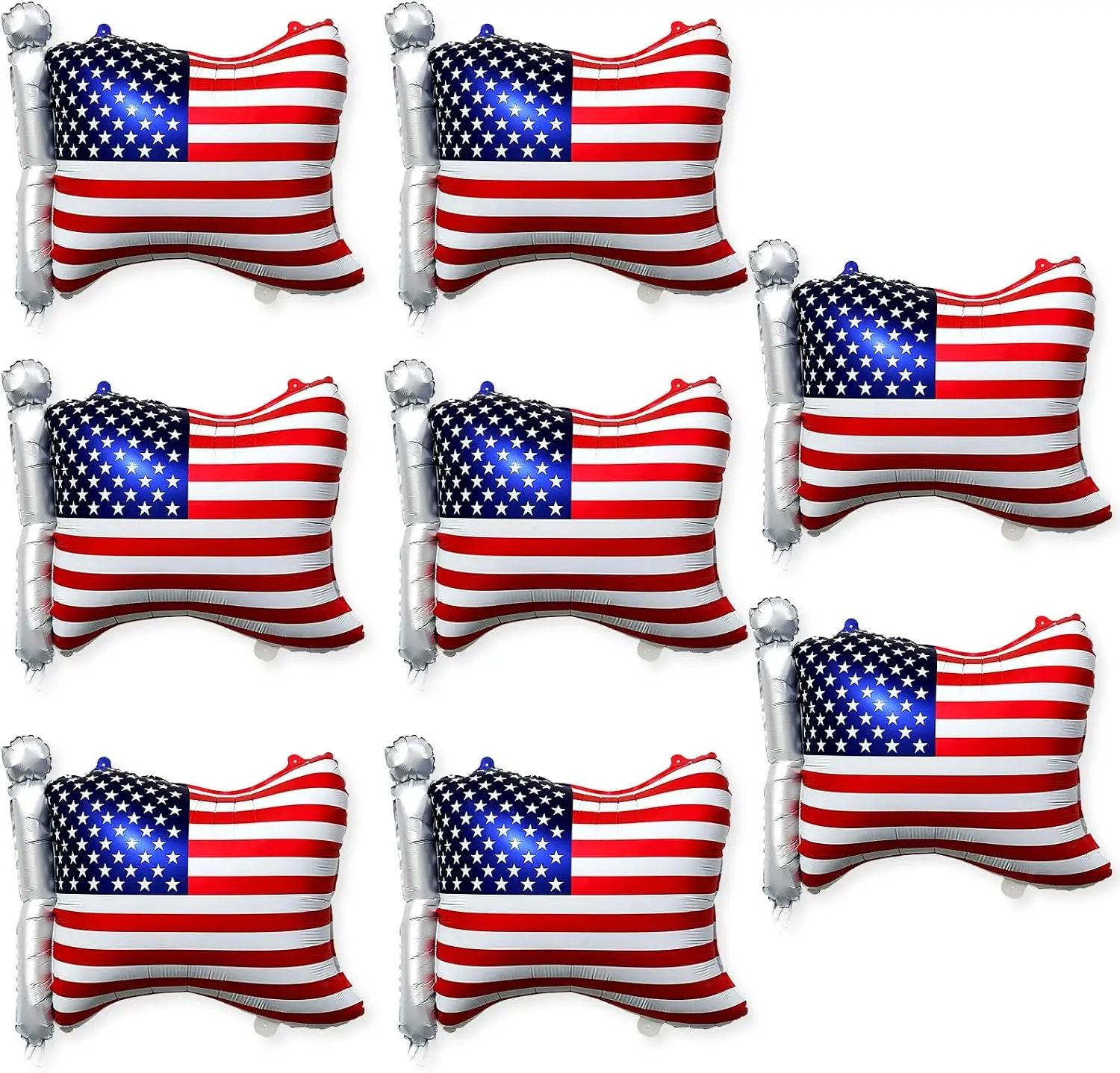 American Flag Balloons, 8PCS Patriotic USA Flags Balloons for Sports Event 4th of July Independence Day Party Decorations