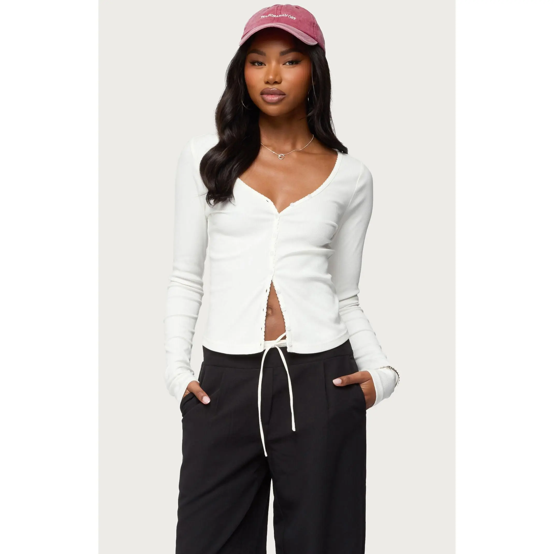Edikted Women's Tanya Button Up Cardigan