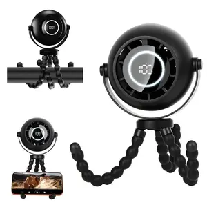 360° Flip Fan with Multi-Joint Grip – Stand or Wall-Mount. 4000mAh, 8H Battery, Quiet 26dB, 3 Speeds (4m/s Max). Perfect for Desk, Bedside, Workshop