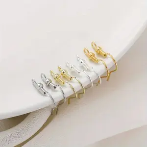 100pcs earring hook for DIY jewelry making supplies Accessories Jewelry accessories Earring hook Earring making accessories with ball and coil earring hook Silver plated thread with transparent storage box DIY making set Screw Back Earrings