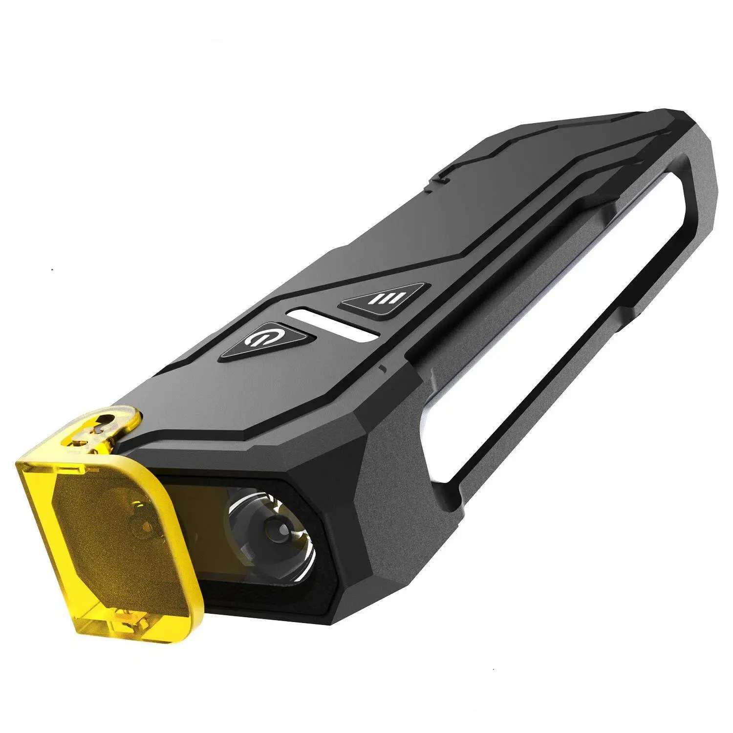 EDC Flashlight, 1500 Lumens Multi-Light LED Flashlight with Laser Red & UV Light, USB-C Rechargeable, Magnetic Tail Clip, Side Flood Light, Battery Indicator