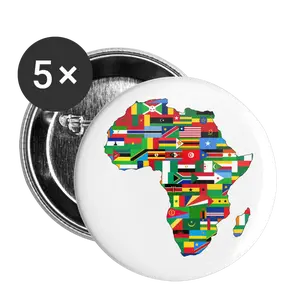 African Flags Buttons large 2.2'' (5-pack)